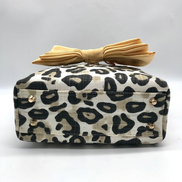 Leslie Dasch Dress For Cocktails Cotton Leopard The Worth Handbag - Picture 5 of 11